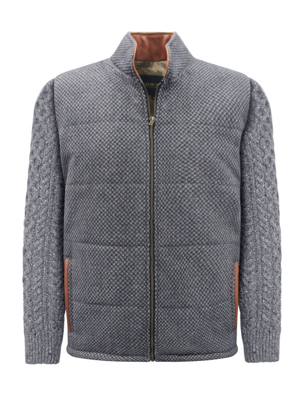 Mens Cable Knit Tweed Jackets For Sale | Merino Wool Tweed Jacket 