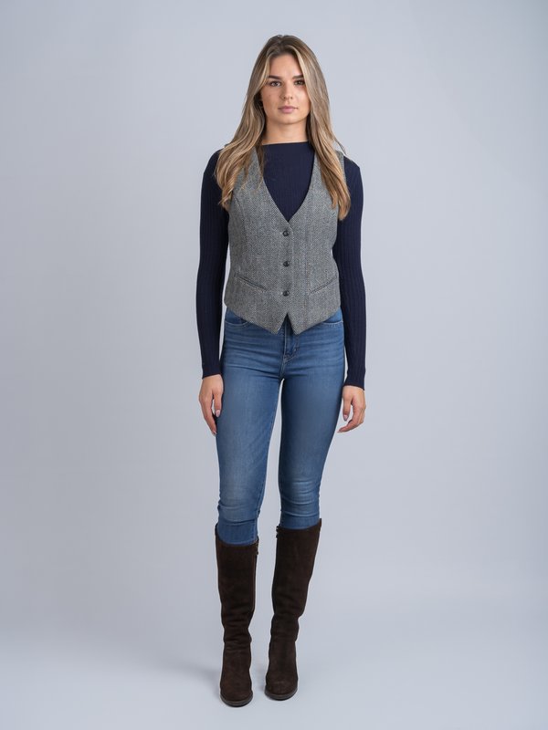 Women's Grey Hunting Tweed Waistcoat