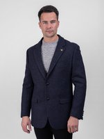 Ryan Dark Navy Classic Fit Tweed  Jacket And Blazer