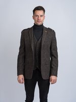 Oscar Wilde Braune Tweed Jacke