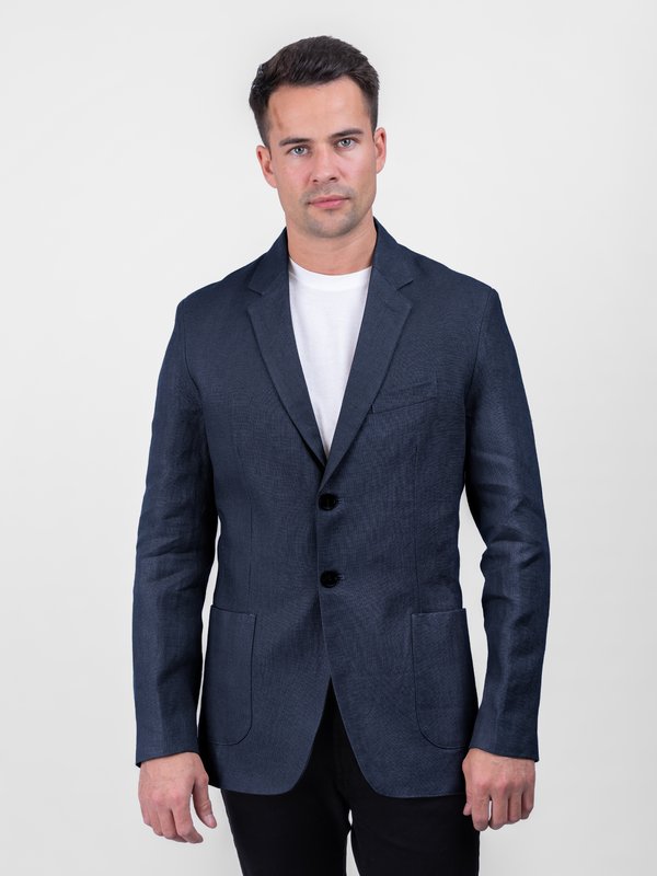 100% Irish Linen Plain Style Jacket