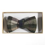 Check Wool Bow tie.