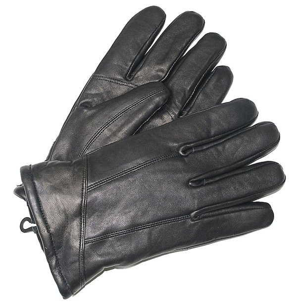 Black Sheepskin Nappa Leather Gloves