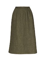 Green Calf Length Skirt