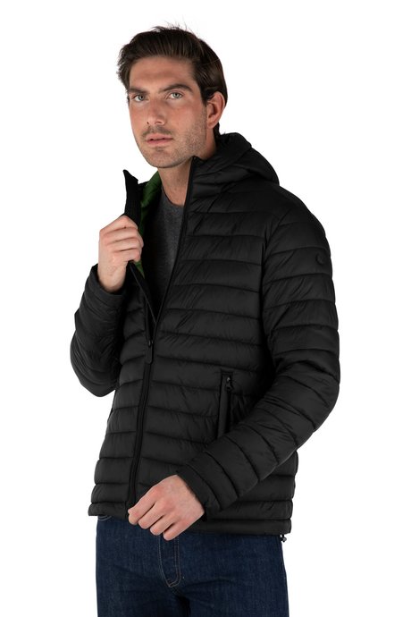 Nylon coat with synthetic filling