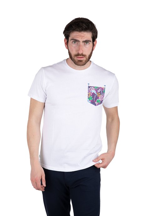 T-shirt con Taschino Stampa Floreale