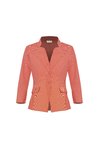 Chiara Boni USA - Gianella Printed Jacket - Gingham Orange - Chiara Boni USA