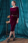Chiara Boni USA - Lumi Velvet Skirt - Beetroot - Chiara Boni USA