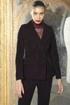 Chiara Boni - Goldieau Printed Jacket - Chevron Velours Barolo - Chiara Boni