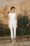 Chiara Boni - Venusette Laser-cut Pants - White - Chiara Boni