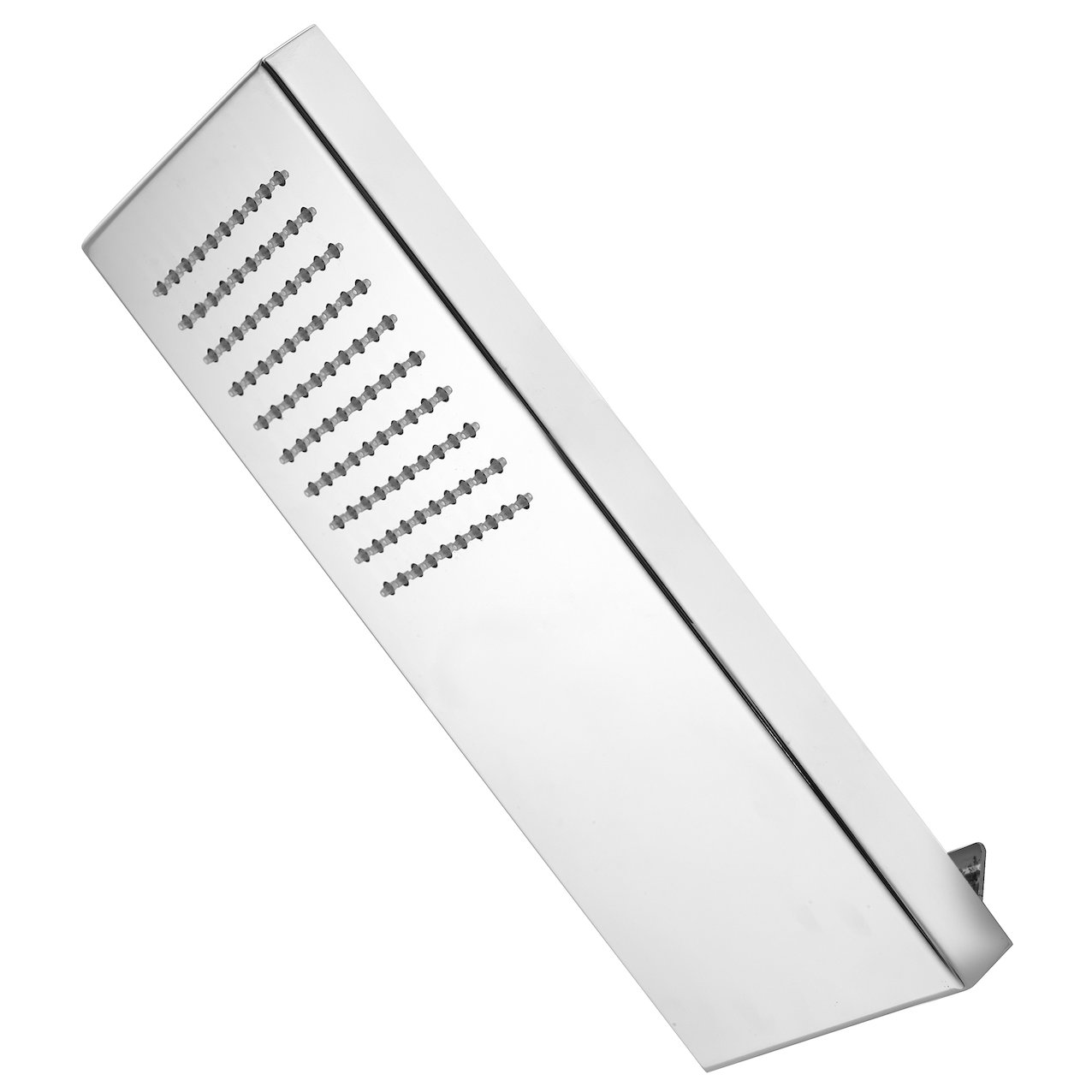 Wall inclined shower head with rain jet