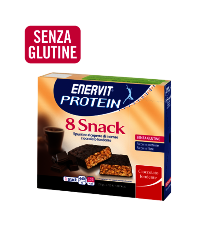 ENERVIT PROTEIN 8 SNACK CIOCCOLATO FONDENTE - Cioccolato Fondente