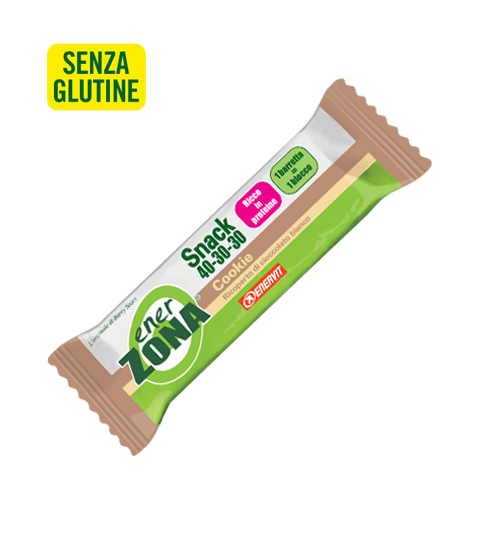 ENERZONA SNACK 40-30-30 COOKIE - Cookie Ricoperta Di Cioccolato Bianco