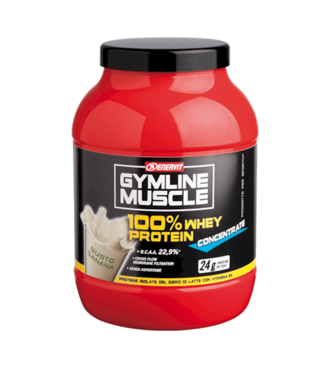 ENERVIT GYMLINE MUSCLE 100% WHEY PROTEIN CONCENTRATE BANANA - Banana