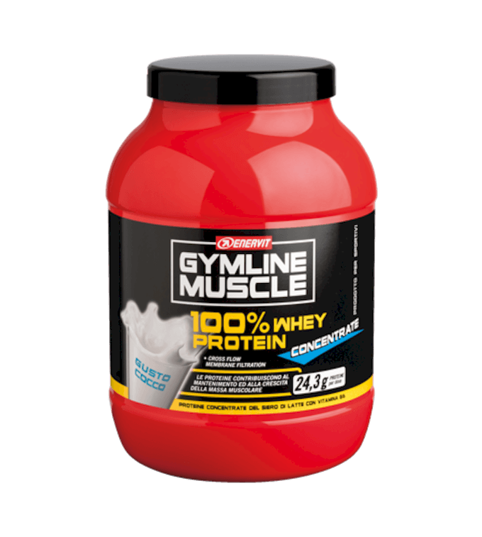 ENERVIT GYMLINE MUSCLE 100% WHEY PROTEIN CONCENTRATE COCCO - Cocco