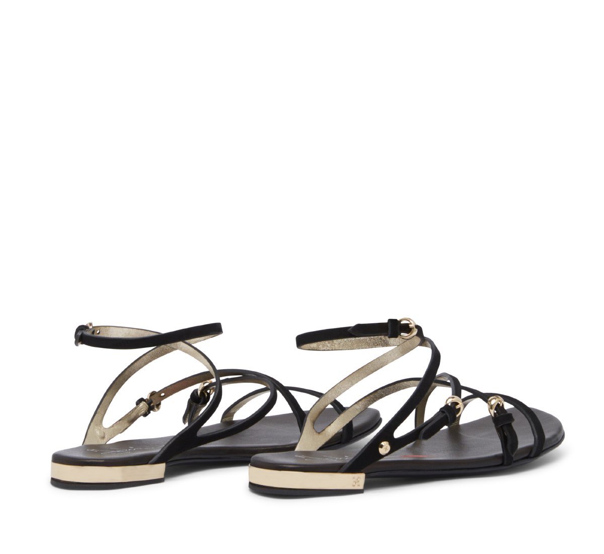 Sandalo flat in morbido suede