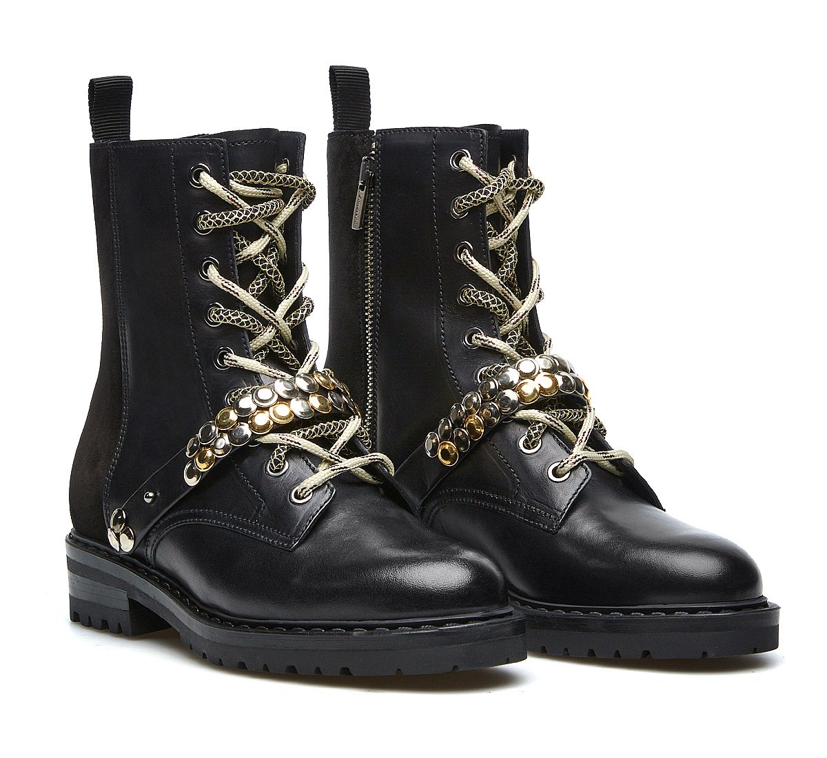 Total black combat boots