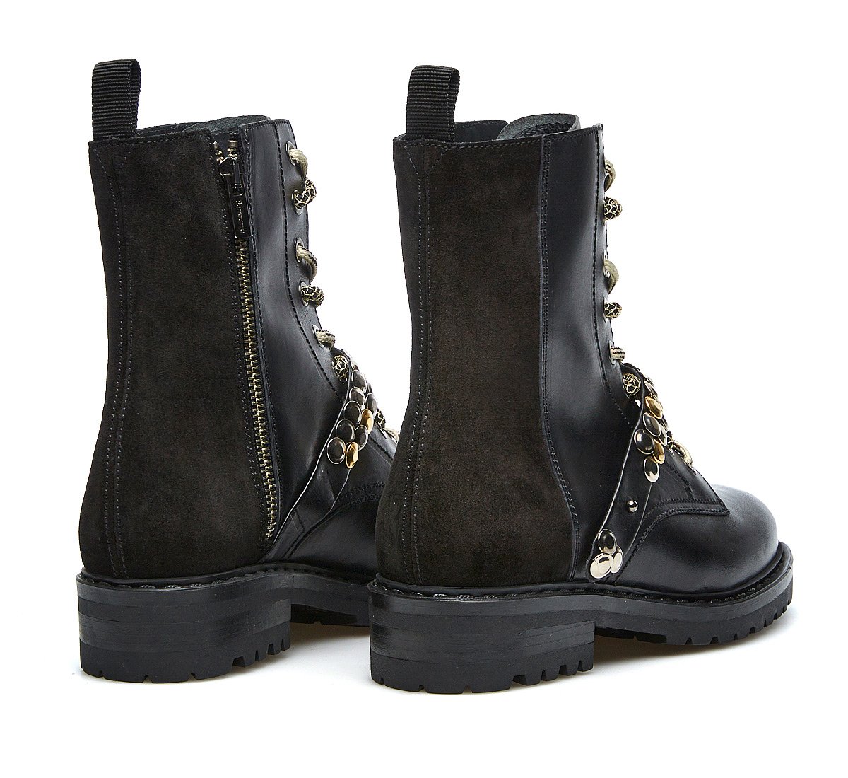 Total black combat boots