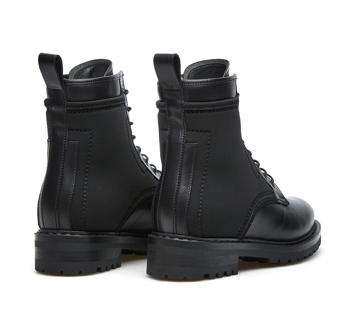 Total black combat boots