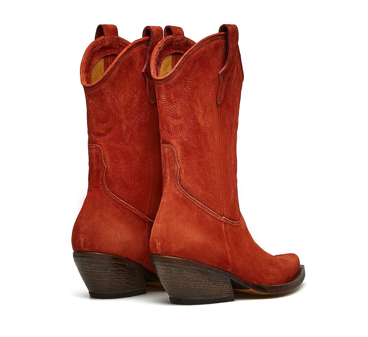 Barracuda cowboy boots in suede calfskin