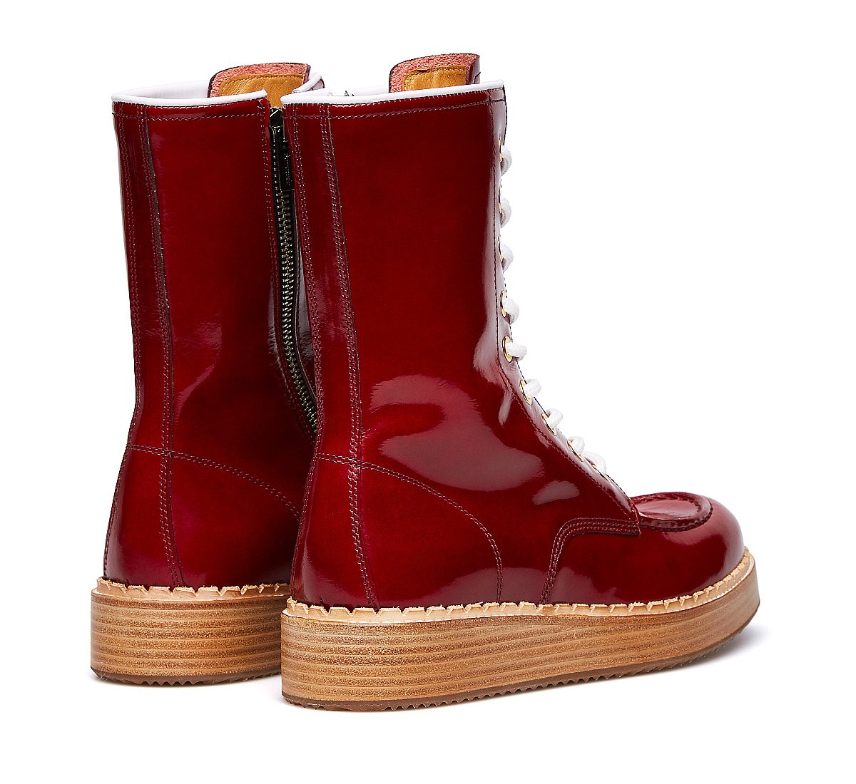 Barracuda combat boots in brushed calfskin