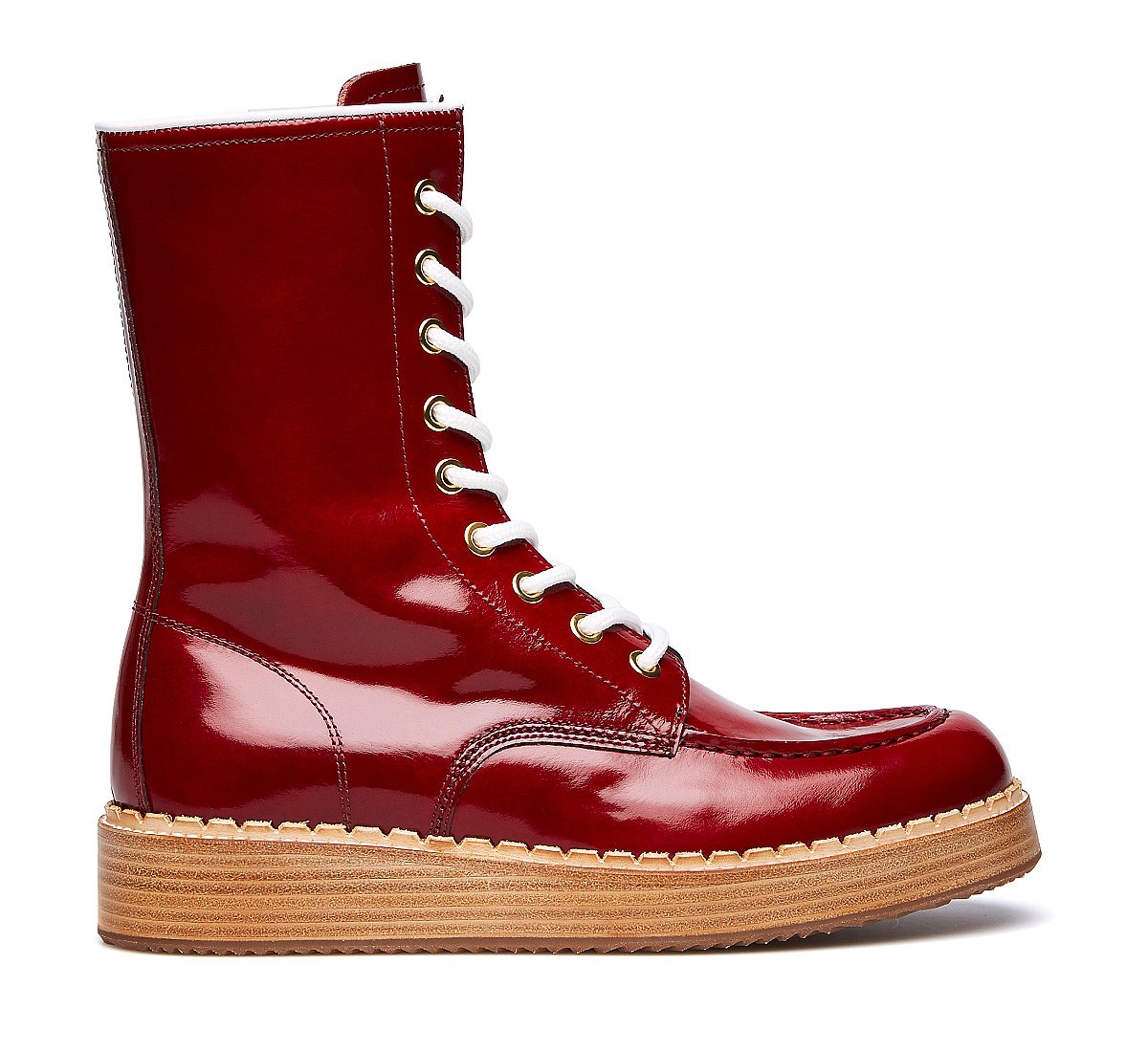 Barracuda combat boots in brushed calfskin