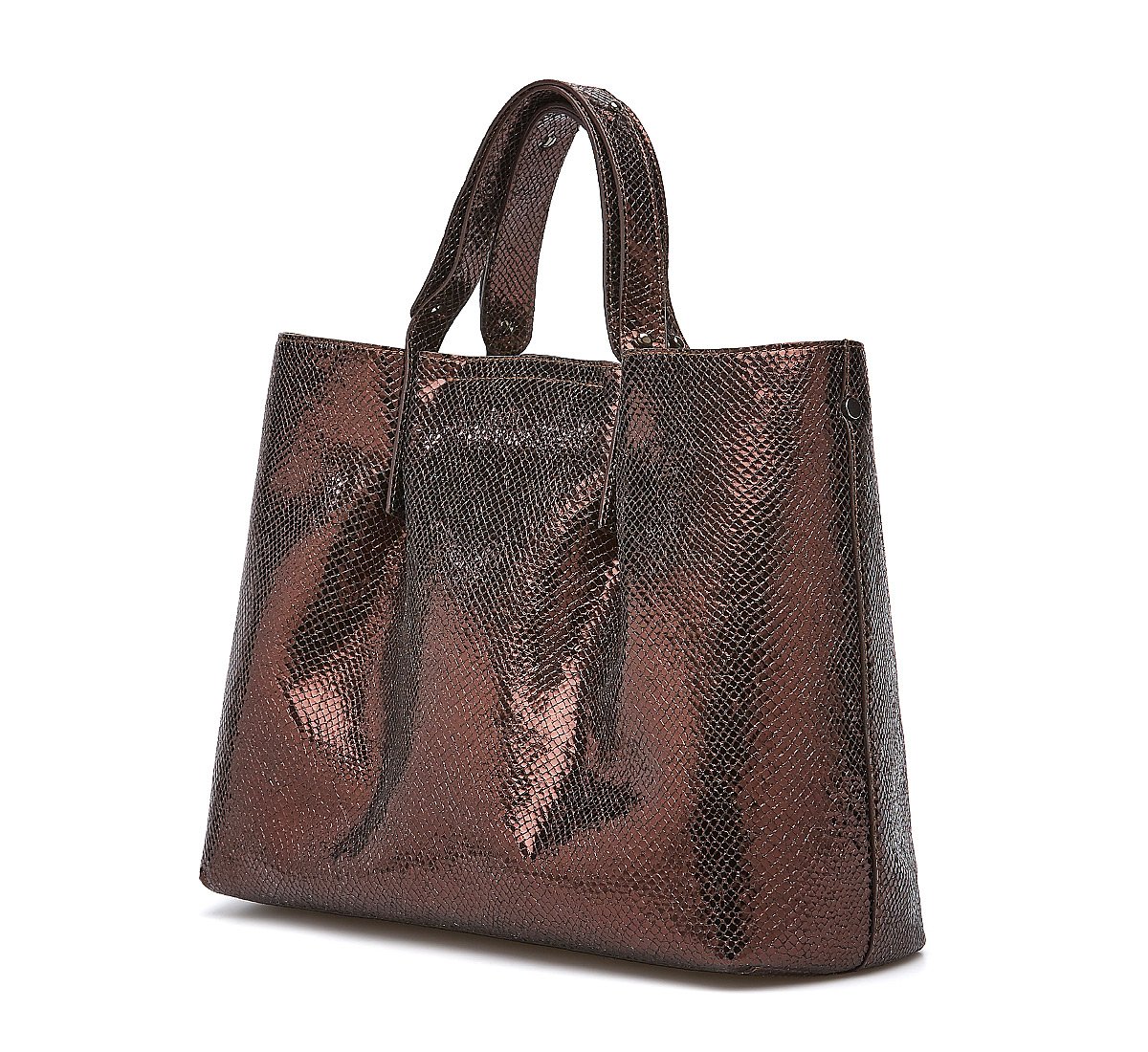Shopper in pelle laminata