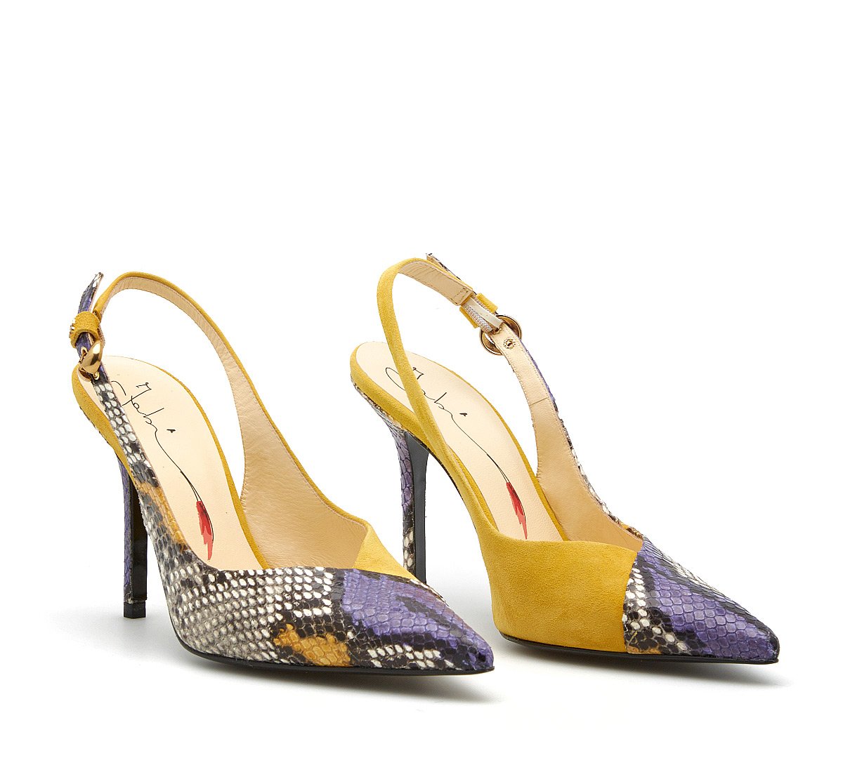 Slingback in morbido camoscio