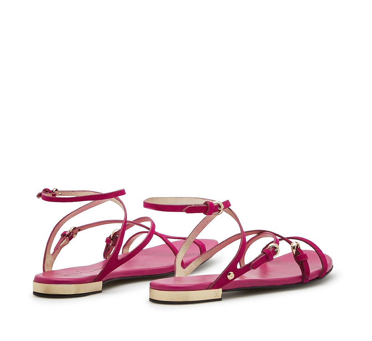 Sandalo flat in morbido suede