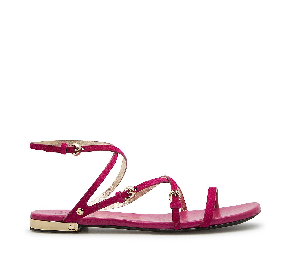 Sandalo flat in morbido suede