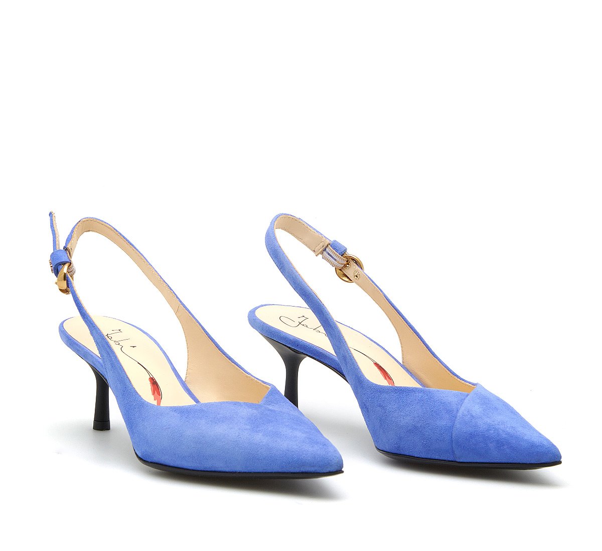 Slingback in morbido camoscio