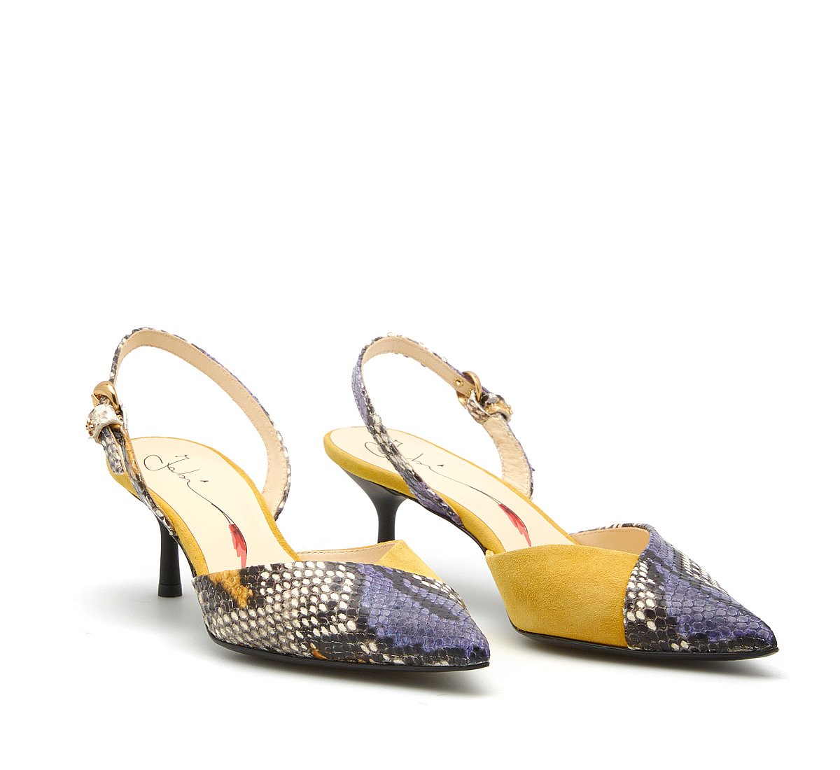 Slingback in morbido camoscio