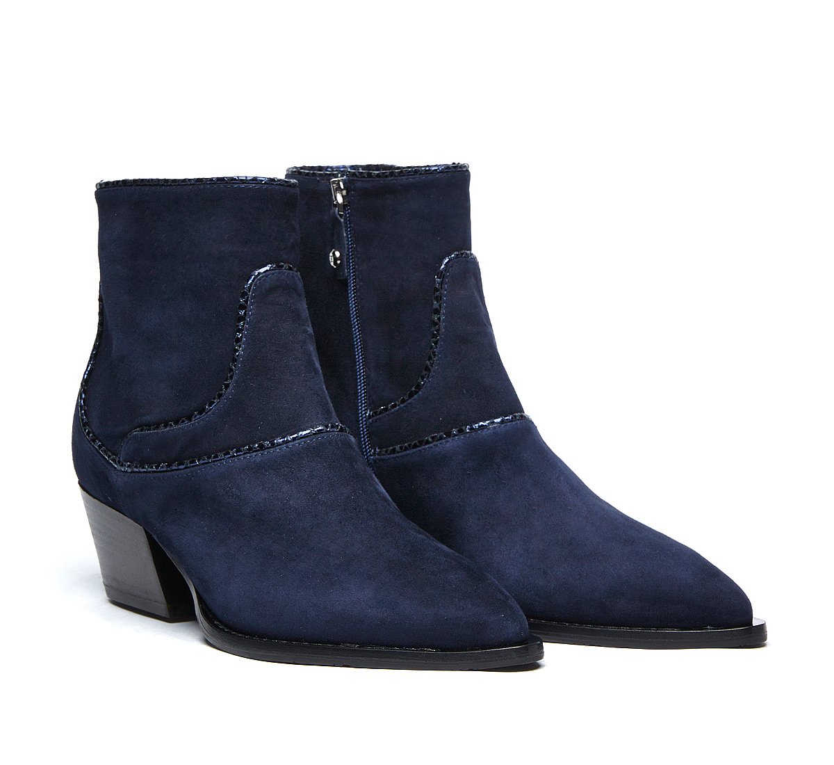 Stivaletto texano in morbido suede
