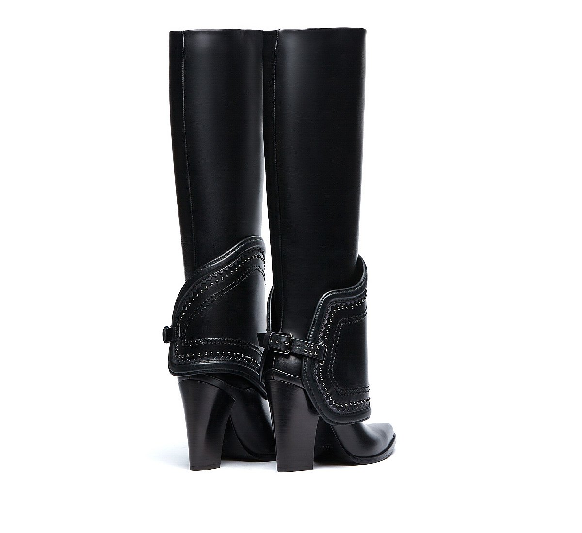 Saddle boots in luxury calf leather