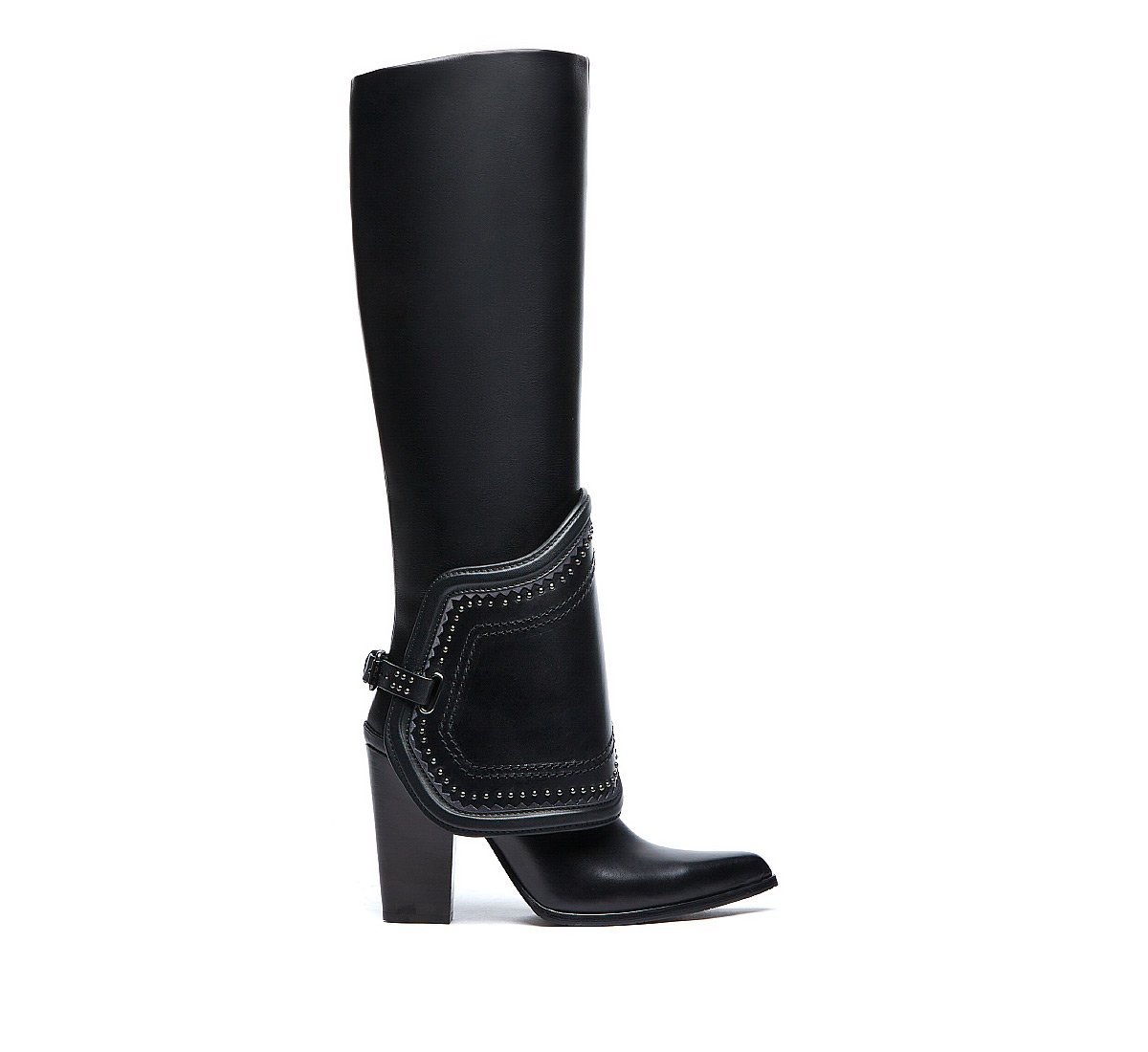 Saddle boots in luxury calf leather