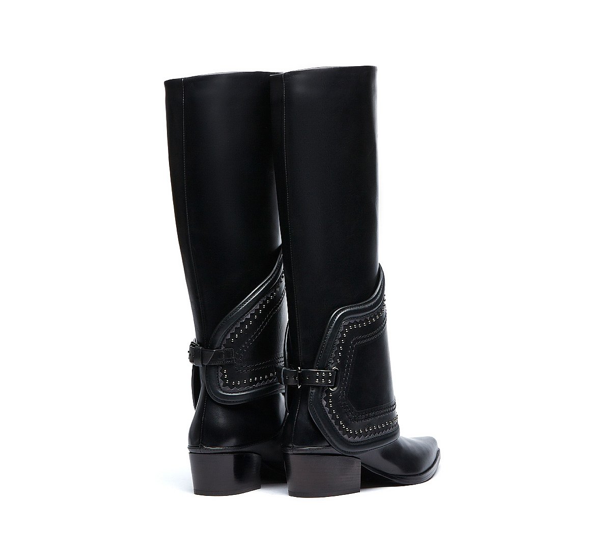 Saddle boots in luxury calf leather