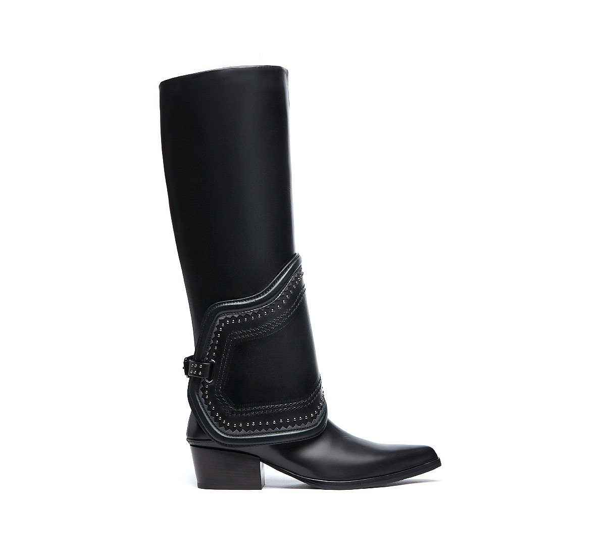 Saddle boots in luxury calf leather