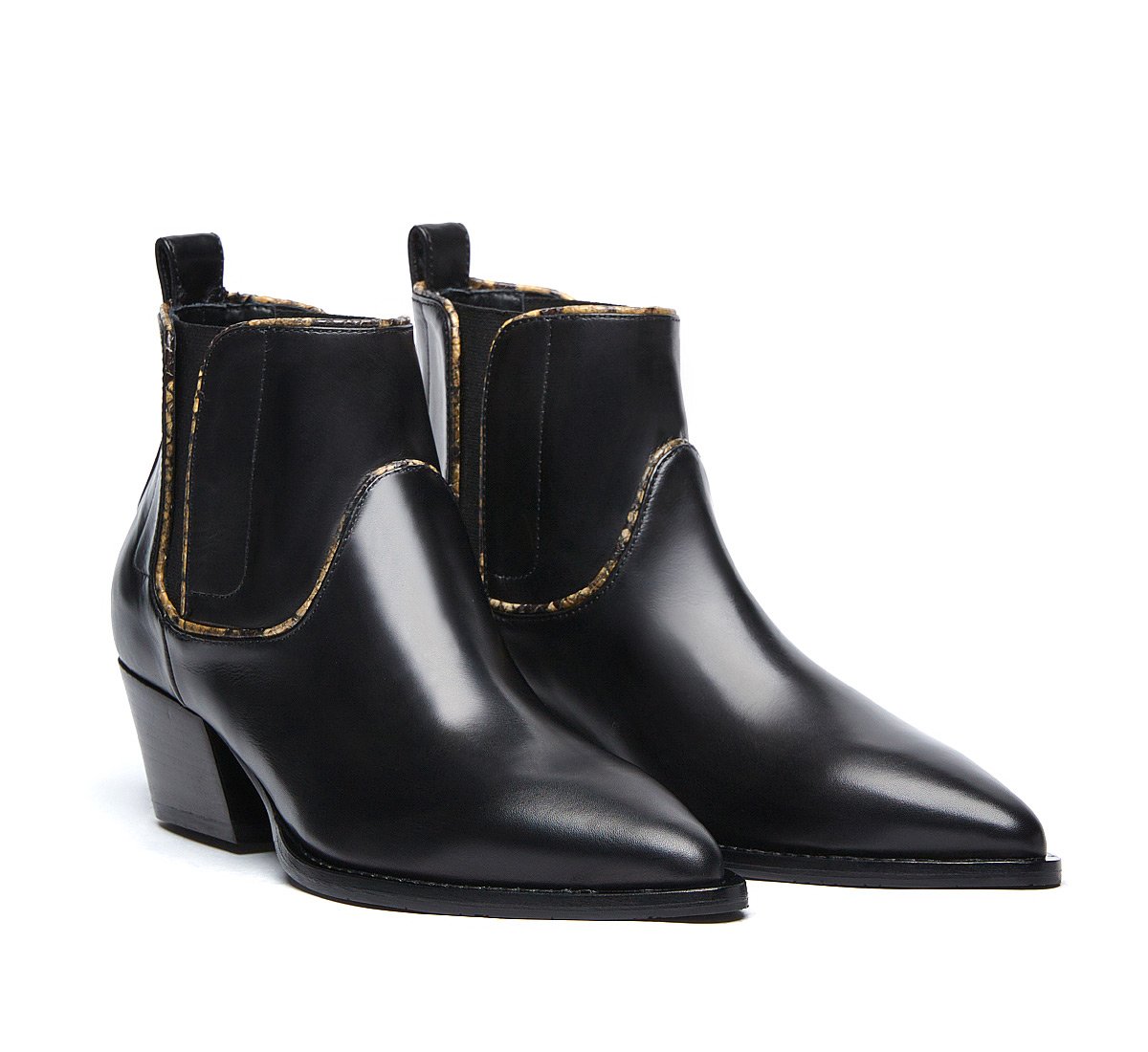 Texan boots in soft calf leather