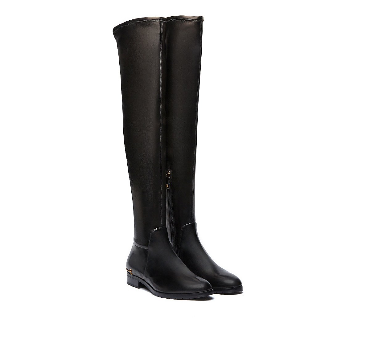 Thigh-high boots in soft nappa leather