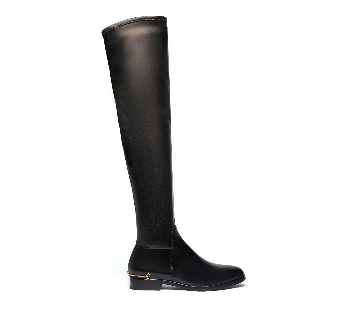 Thigh-high boots in soft nappa leather
