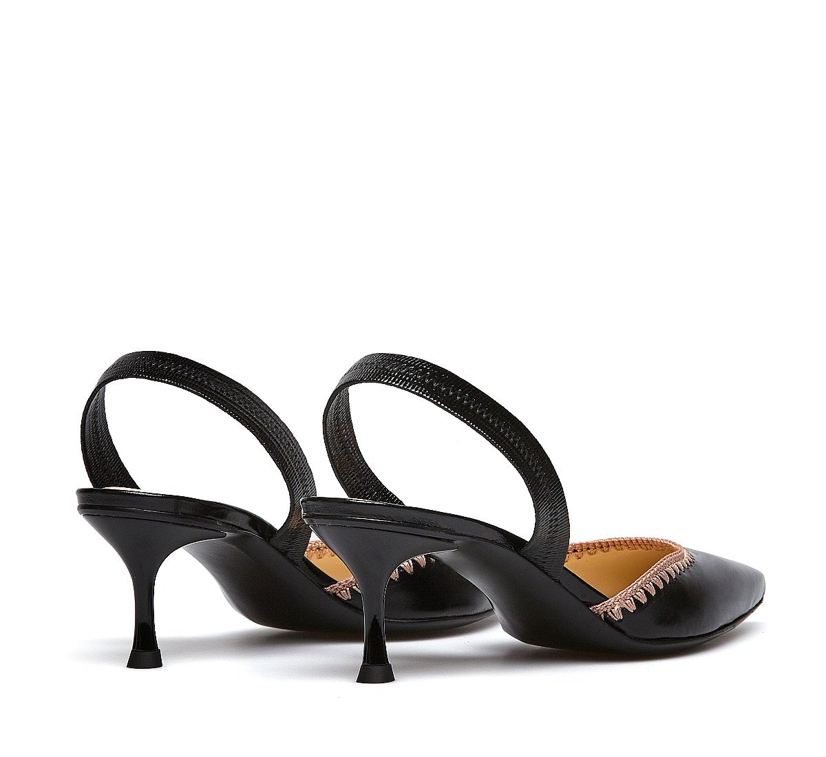 Slingback in vitello lucido