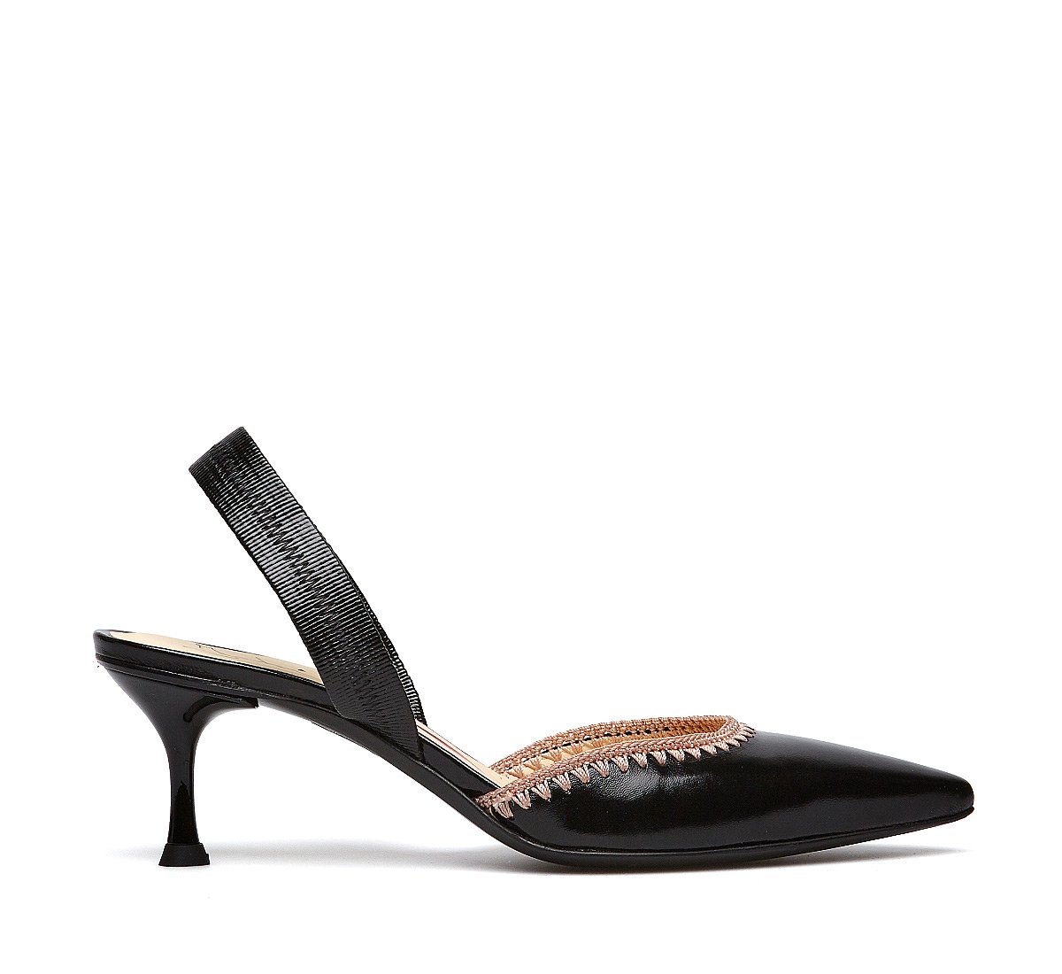 Slingback in vitello lucido