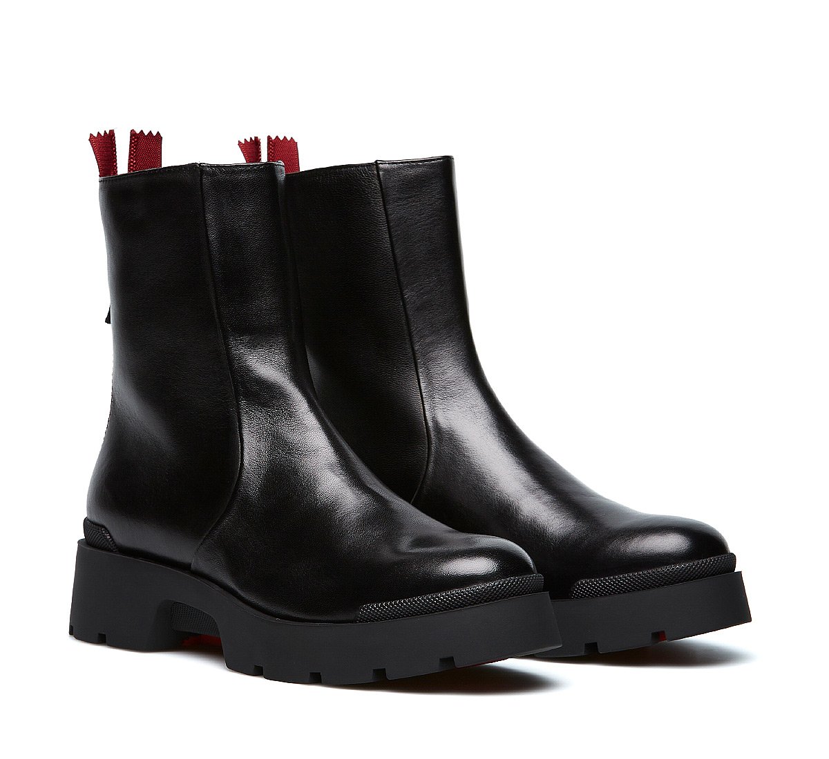 Soft nappa leather ankle boots