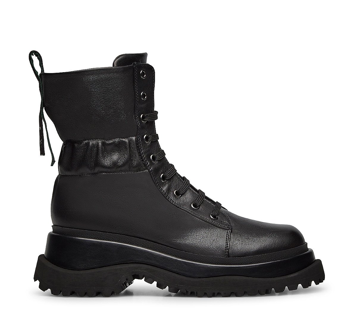 Combat boot in soft nappa leather