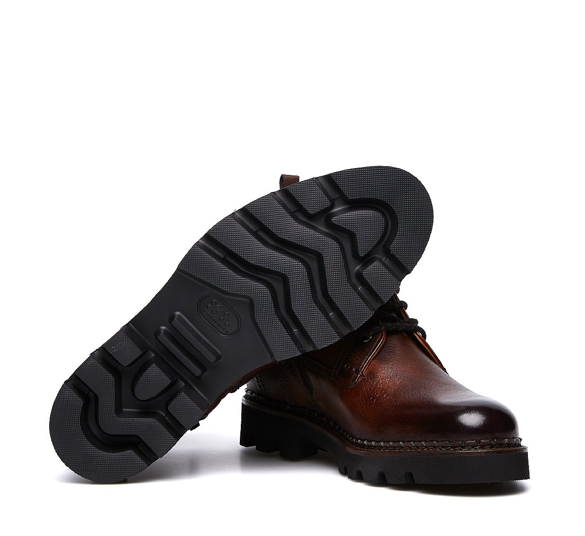 Soft calfskin combat boots