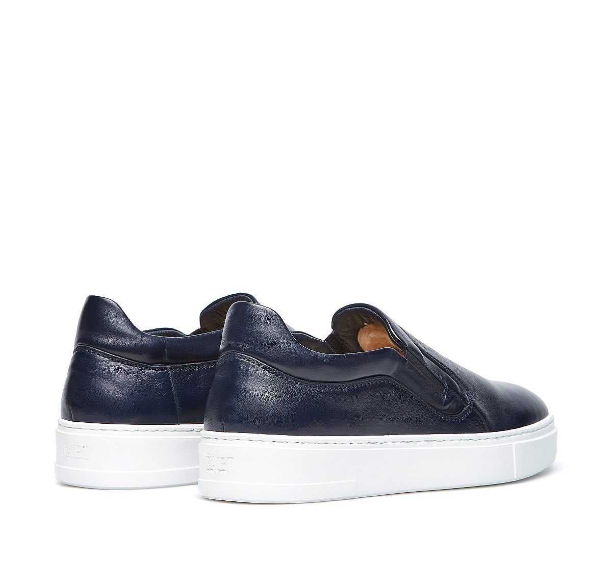 Calfskin slip-ons with warm sheepskin lining