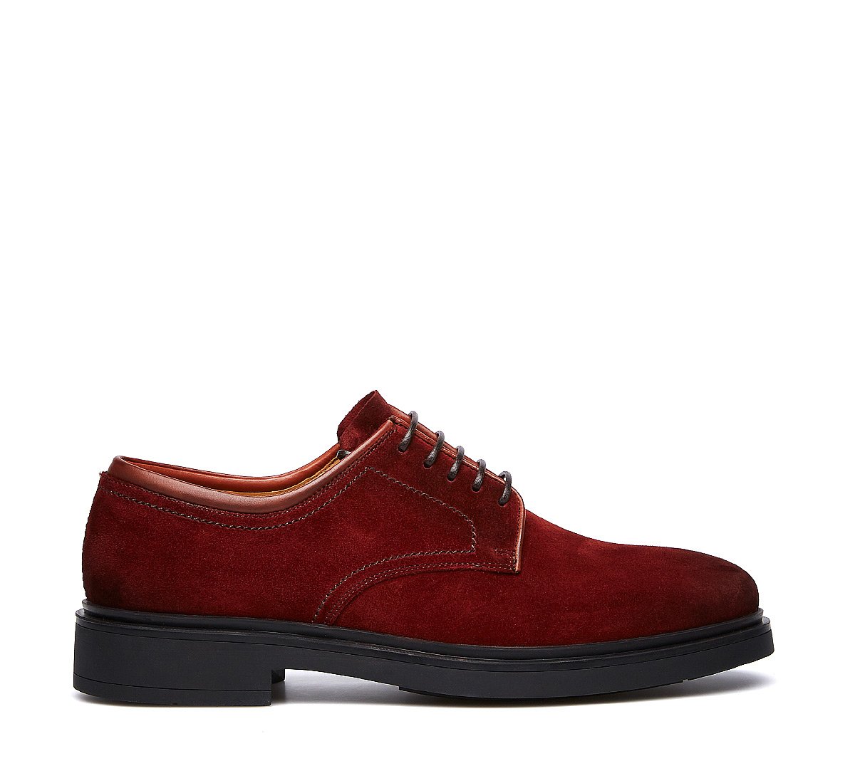 Suede calfskin lace-ups