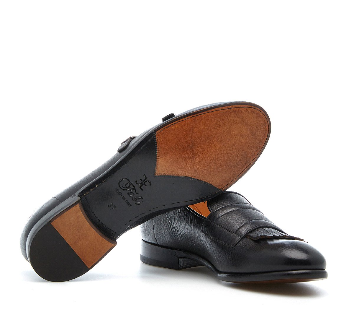 Ankle boots in hand-buffed buckskin