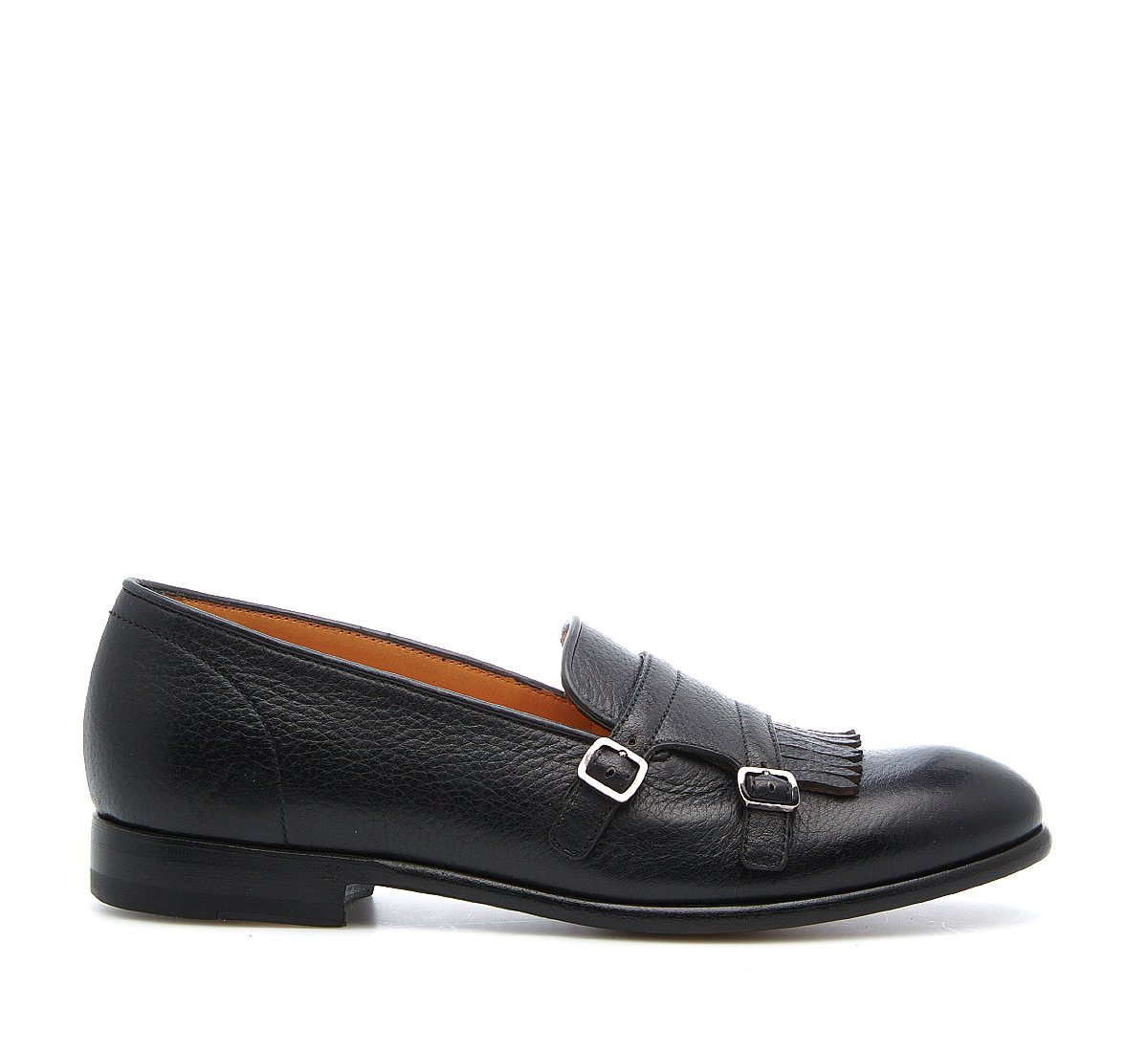 Ankle boots in hand-buffed buckskin