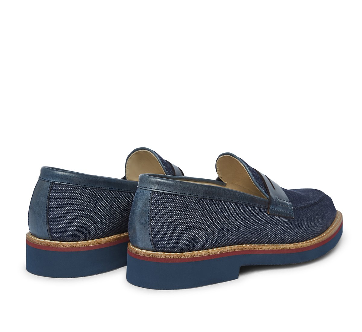 Mocassino in tessuto denim